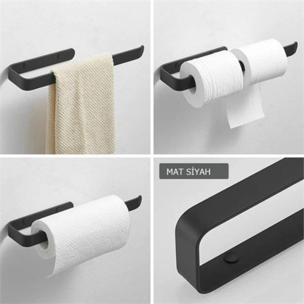 Metal Mat Siyah Havluluk  - Image 1