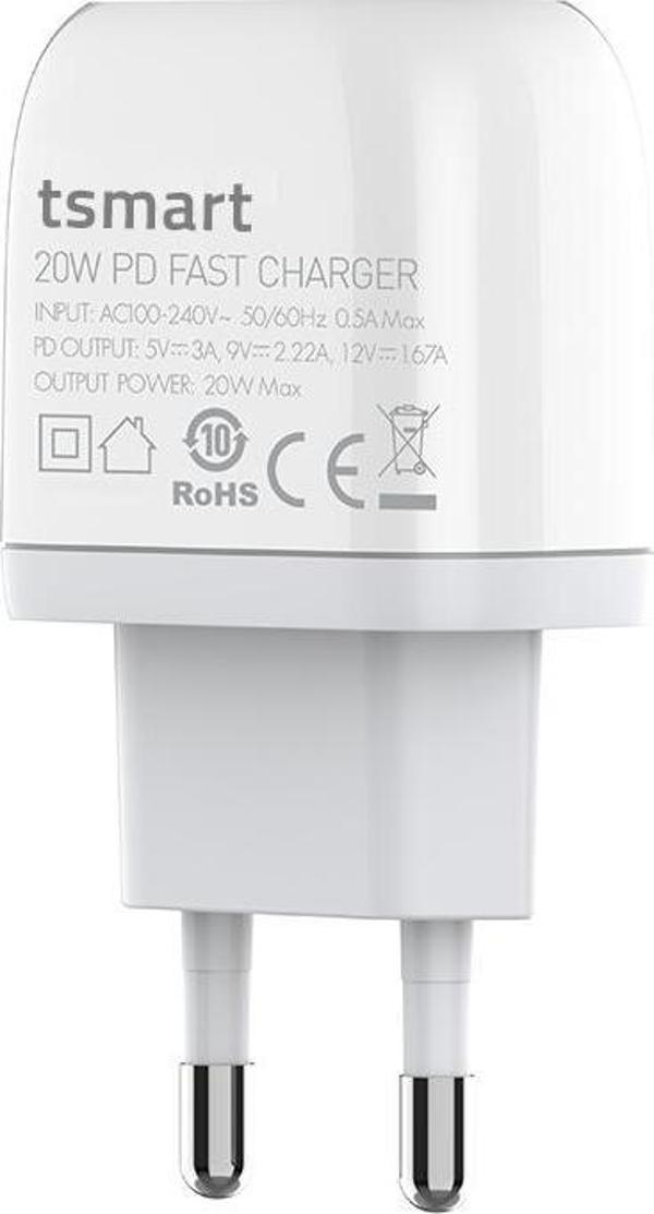 Tsmart Type C PD 20W Seyahat Hızlı Şarj Cihazı TS-PDE20 - Image 1