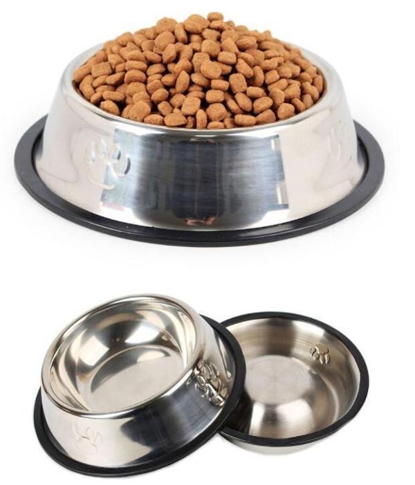 Paslanmaz Çelik Metal Mama Kabı 22 cm. - Image 1