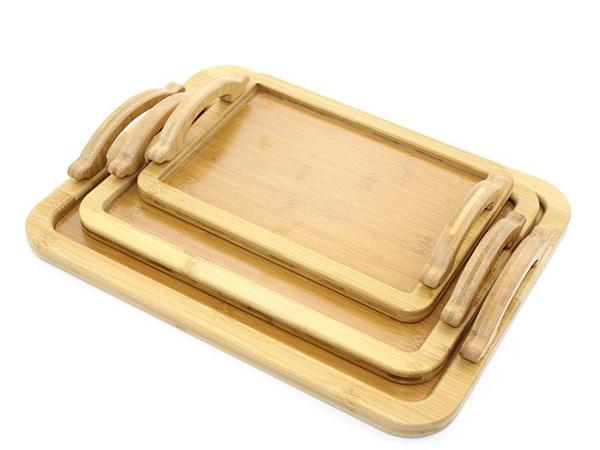 3'lü Bambu Tepsi Model 3  - Image 1