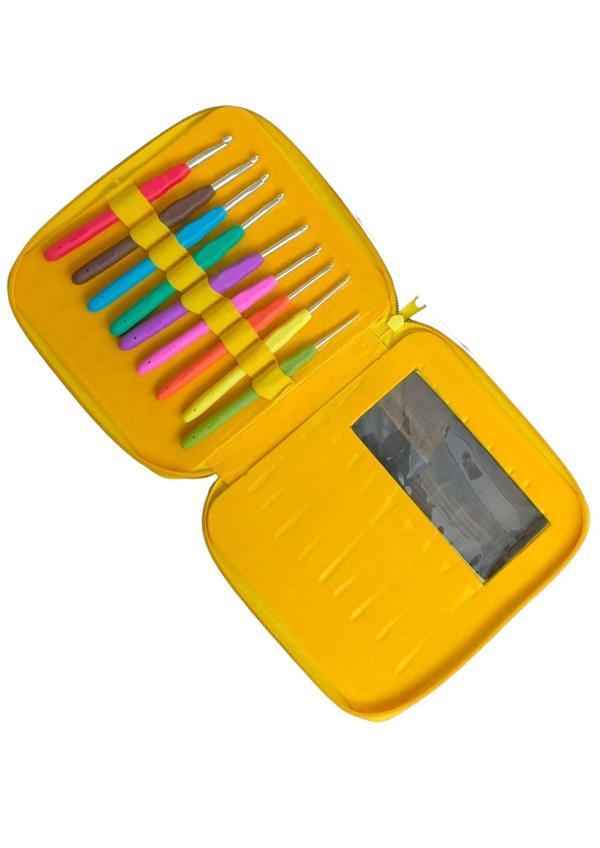 Fermuarlı Yün Tığ Set 2'den 6'ya Kadar 9 Adet( Renk Stok Durumuna Göre) - Image 1