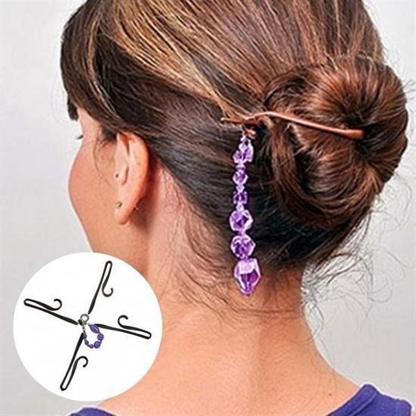 BUFFER® Kolay Saç Toplama Örgü Yapma Tokası Saç Şekillendirme Seti - Image 1