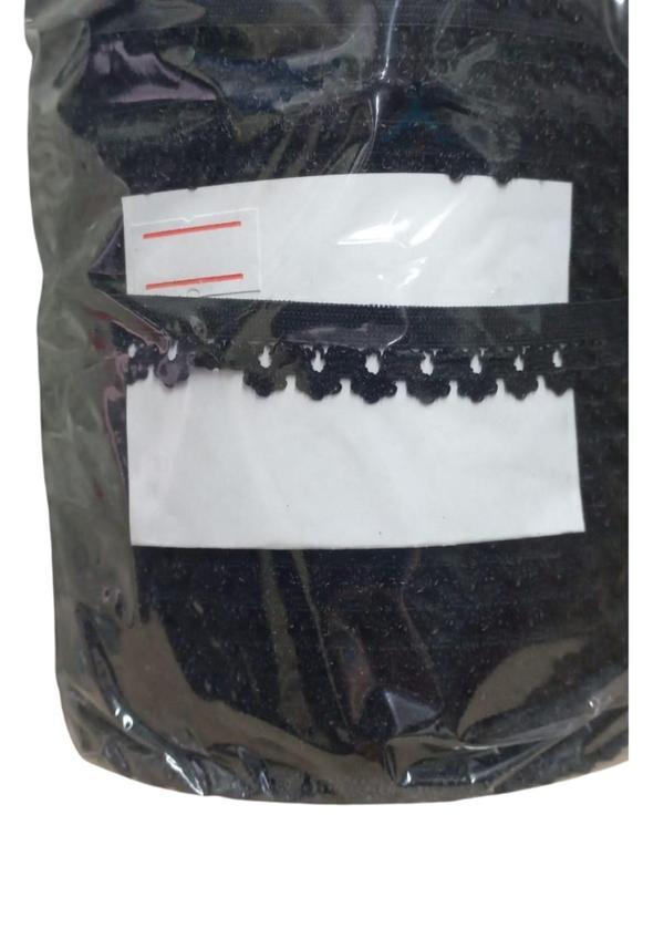 Çamaşır Lastiği Dantelli 1 cm 1 Metre Siyah - Image 1