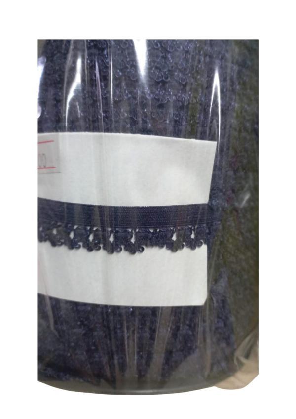 Çamaşır Lastiği Dantelli 1 cm 75 Metre 1 Top Lacivert - Image 1