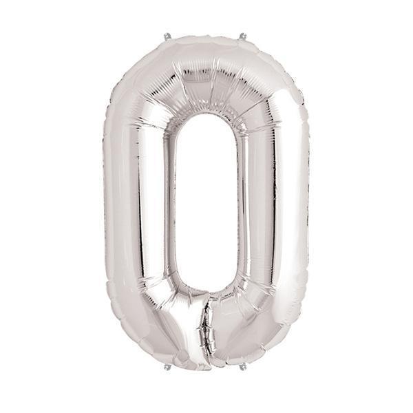Gümüş Rengi Folyo Rakam Balon 1 Metre - Image 1
