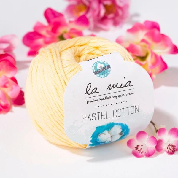 La Mia Pastel Cotton Sarı El Örgü İpi - L060 - 33615 - Image 1