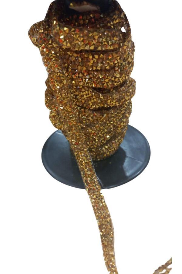 Silikonlu Yapıştırma Taş 1 cm Gold 10 Metre - Image 1