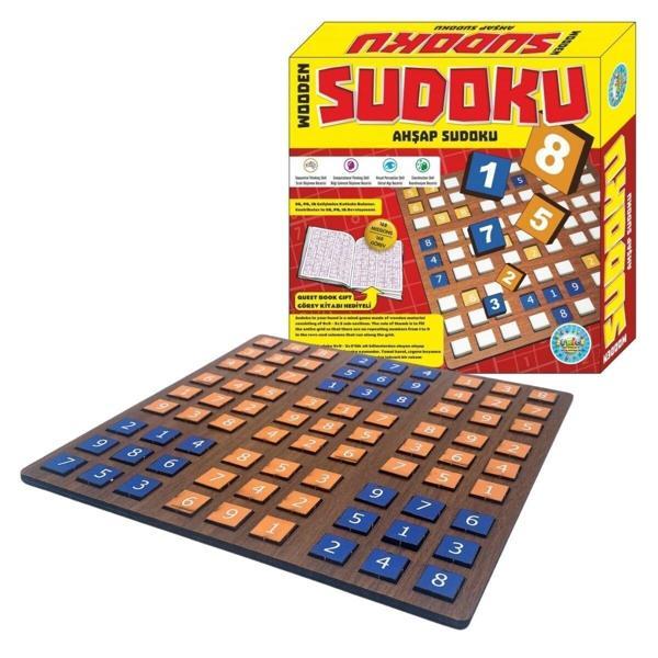 BUFFER® 9 Bölümlü Ahşap Sudoku Eğitici Oyun Seti - Image 1
