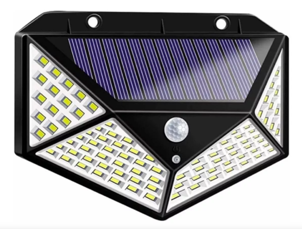 Solar Hareket Sensörlü Duvar Lambası 100 Led  - Image 1