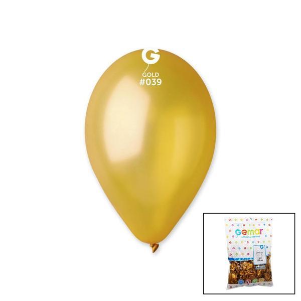 GM-110-39 METALİK - ALTIN BALON 11'' - 28CM - 100 PARÇA (5250) - Image 1