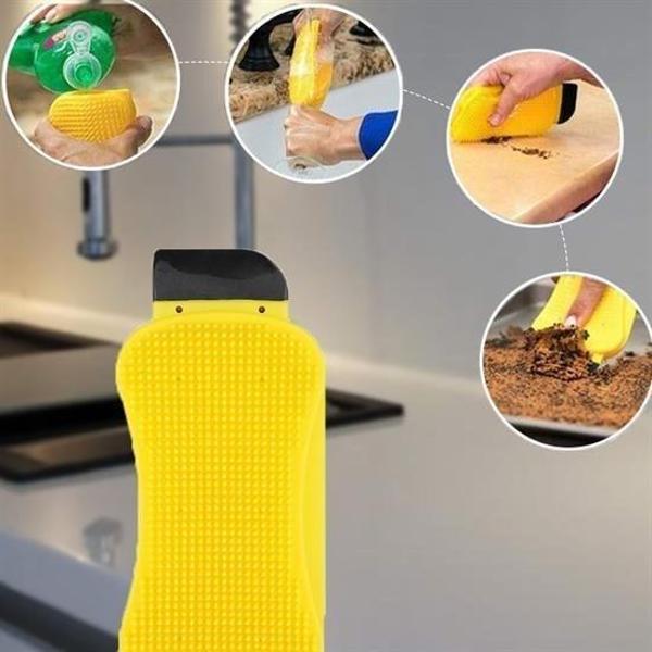 BUFFER® Çok Fonksiyonlu Deterjan Hazneli Pratik Bulaşık Yıkama Fırçası - Image 1