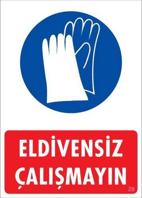 Eldiven Giy Uyarı Levhası 25x35 KOD:29 - Image 1