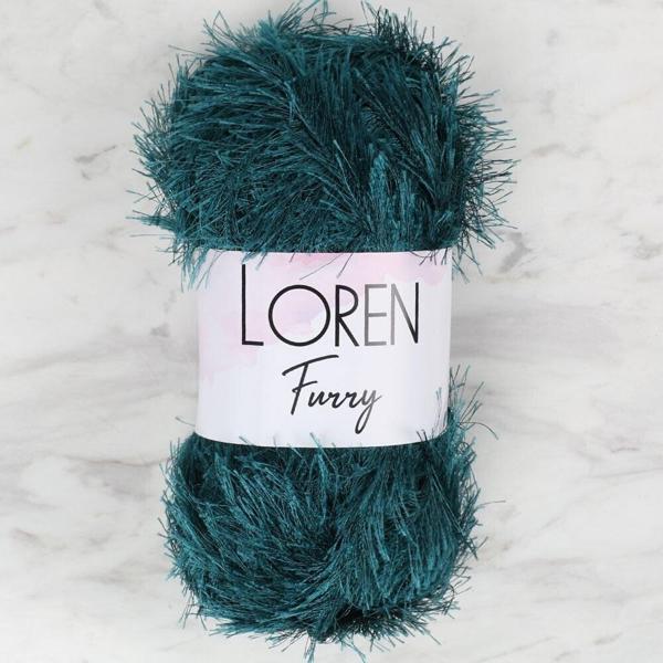Loren Furry Petrol Mavisi El Örgü İpi - RF039 - 34057 - Image 1