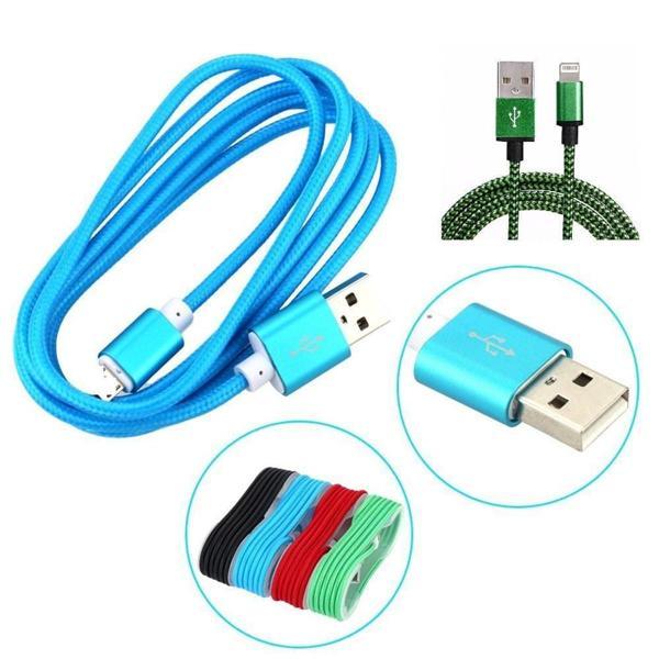 1.5 Metrelik Örgü Şeklinde Apple Iphone Ipad Data Şarj Kablosu (5250) - Image 1