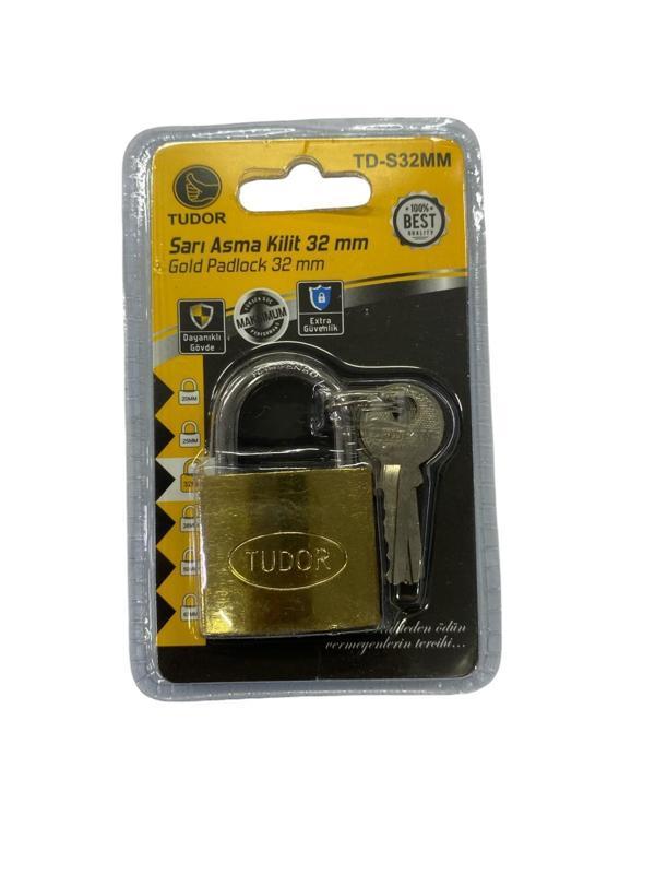 Ennalbur Tudor 32 mm Sarı Asma Kilit - Image 1