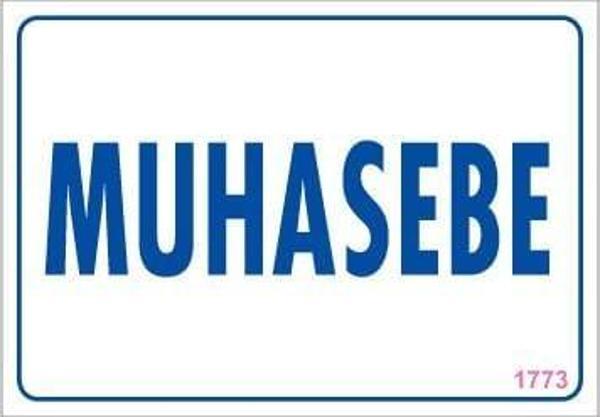 Muhasebe Uyarı Levhası 17,5x25 KOD:1773 - Image 1