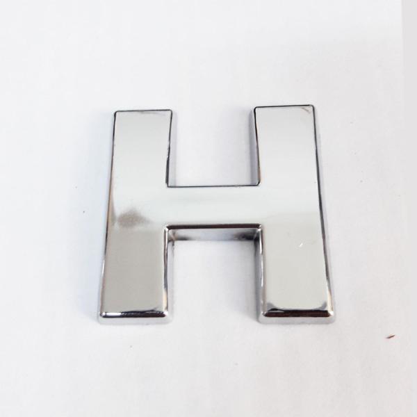 Cemax H Harfi  3,75 cm Krom Yapışkanlı - Image 1