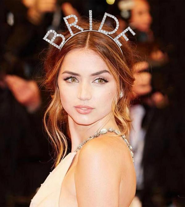 Bekarlığa Veda Kristal Taşlı Gümüş Bride Tacı - Image 1