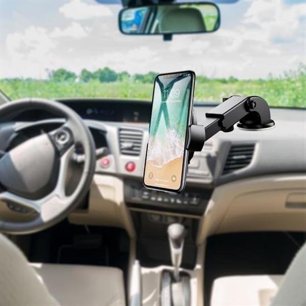 BUFFER® 360 Derece Dönen Torpido Üstü Uzunluk Ayarlamalı Vantuzlu Teleskopik Araç Telefon Tutucu - Image 1