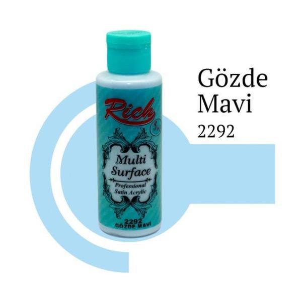 Rich Multi Surface 2292 Gözde Mavi Akrilik Boya 120 cc - Image 1