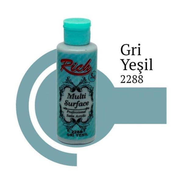 Rich Multi Surface 2288 Gri Yeşil Akrilik Boya 120 cc - Image 1
