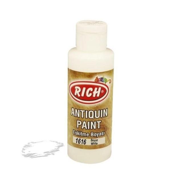 Rich 1616 Beyaz 120 ml Eskitme Ahşap Boyası - Image 1