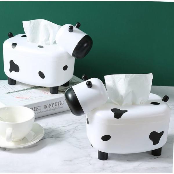 Sevimli İnek Tasarımlı Mıknatıslı Tuzluk ve Peçetelik - Image 1