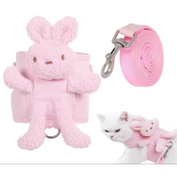 Evcil Hayvan Peluş Ayıcıklı Göğüs Gezdirme Tasması Set  - Image 1