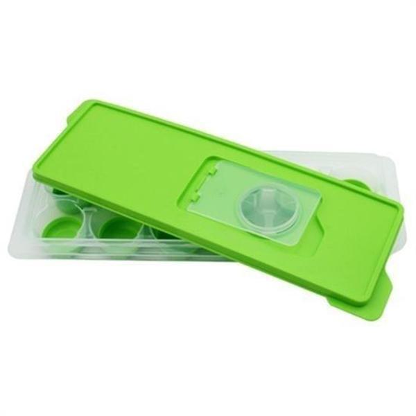 BUFFER® 12li Kapaklı Yapışmaz Silikon Tabanlı Plastik Küp Buz Kalıbı - Image 1