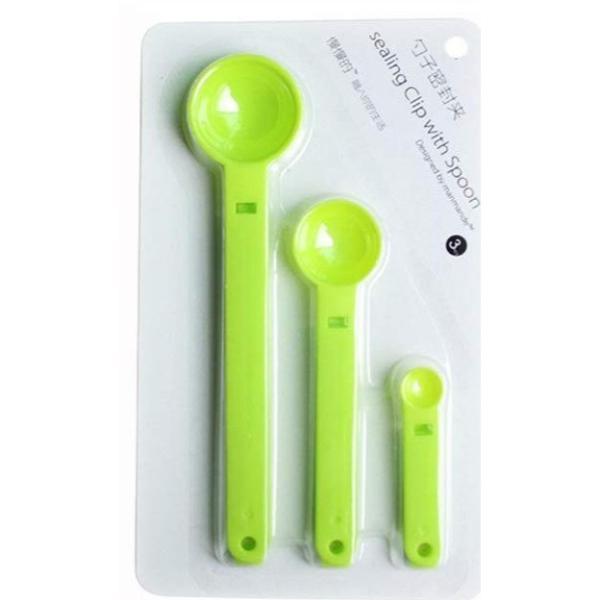 Ölçme Kaşıklı Poşet Klipsi 3'lü Paket - Image 1