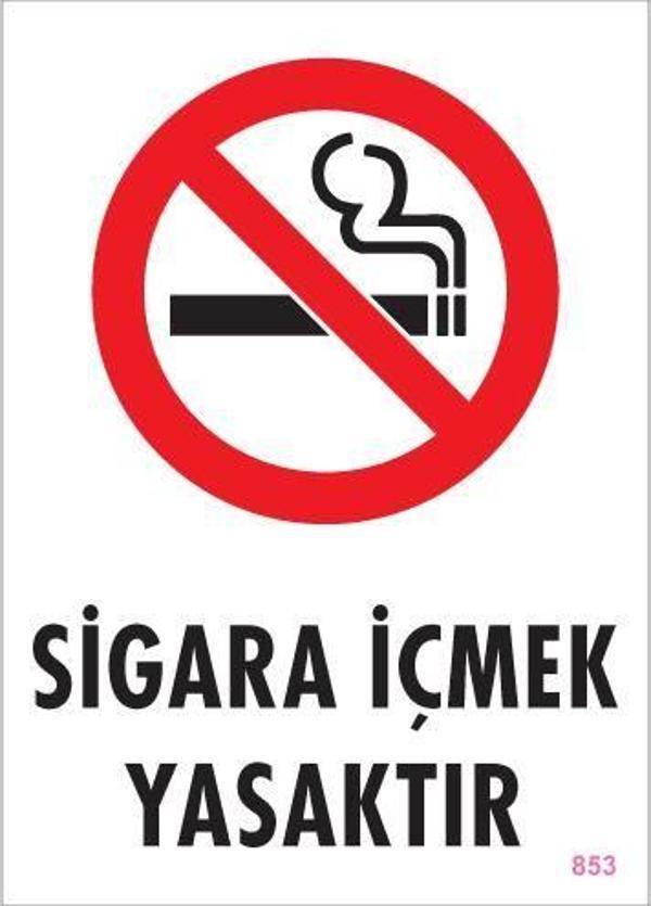 Sigara İçmek Yasaktır Uyarı Levhası 25x35 KOD:853 - Image 1