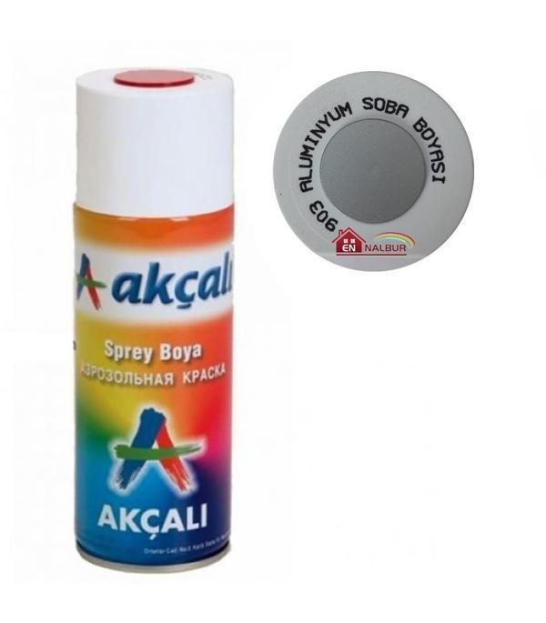 Akçalı Sprey Boya 400 ml 903 Alüminyum Soba Boyası - Image 1