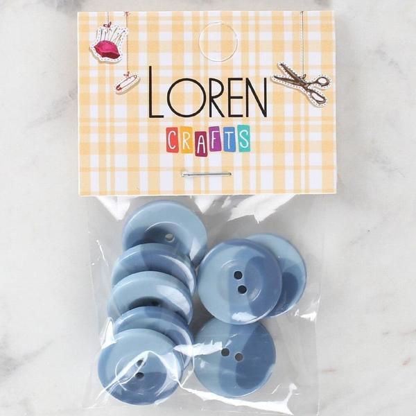 Loren Crafts 8'li Düğme Mavi - 1132 - Image 1