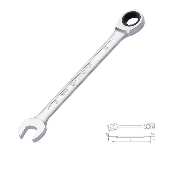 İzeltaş 0340 Cırcır Kombine Anahtar 15 mm - Image 1