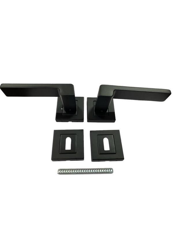 Sofuoğlu Rozet Anka Mat Siyah Oda Kapı Kolu - Image 1