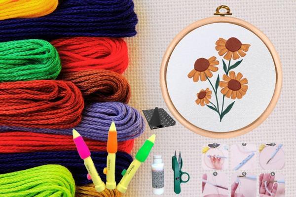 Punch Seti Nakış Seti Kasnaklı Kendin Yap Seti Seri 41 - Image 1