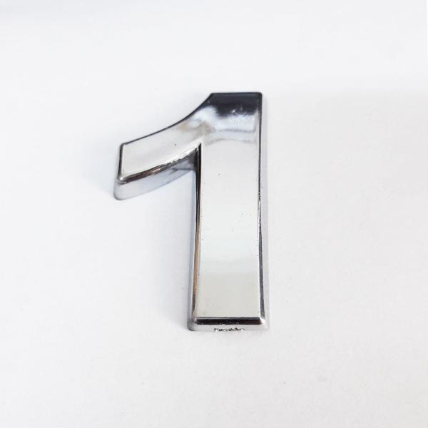 Cemax 1 Rakamı 3,75 cm Krom Yapışkanlı - Image 1