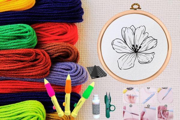 Punch Seti Nakış Seti Kasnaklı Kendin Yap Seti Seri 43 - Image 1