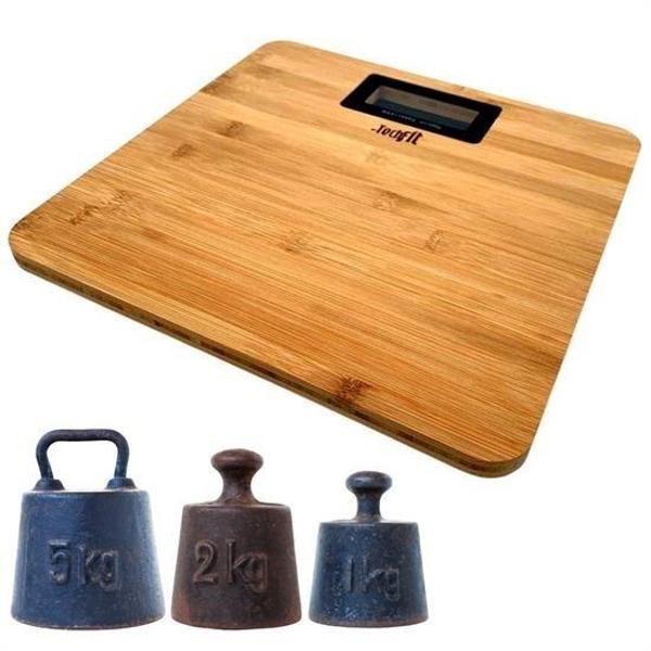 BUFFER® Techfit Bambu Banyo Baskülü Yüksek Hassasiyetli Darbelere Dijital Dayanıklı Terazi Tf 1065 M - Image 1