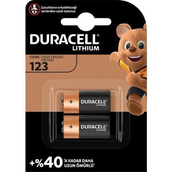 Duracell 123A 3 Volt Lityum Pil 2 Adet - Image 1