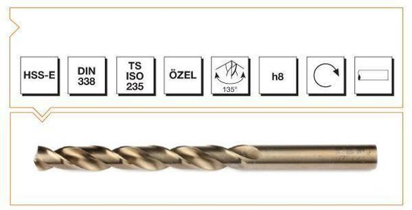 Makina Takım HSS-E Altın Seri İnox Delme Matkap Ucu 10 mm - Image 1