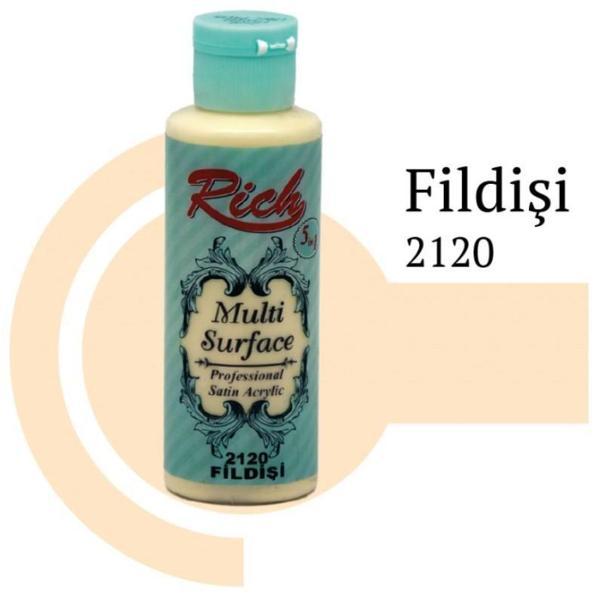 Rich Multi Surface 2120 Fildişi Akrilik Boya 120 cc - Image 1