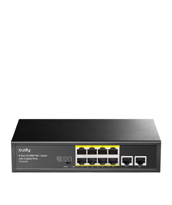 CUDY 8Port 10/100M PoE+ 2Up 80W Switch - Image 1