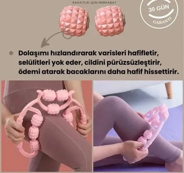 9 Tekerlekli Yoga Fitness Silindiri (Roller) (5250) - Image 1