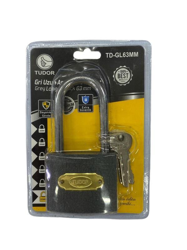 Ennalbur Tudor 63 mm Uzun Gri Asma Kilit - Image 1