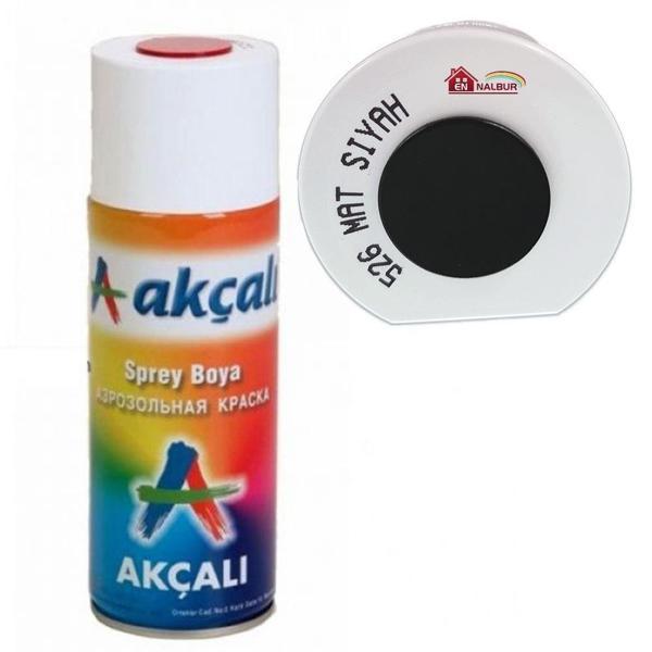 Akçalı Sprey Boya 400 ml 526 Mat Siyah - Image 1
