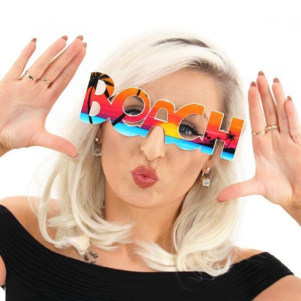 Beach Yazılı Parti Gözlüğü - Image 1