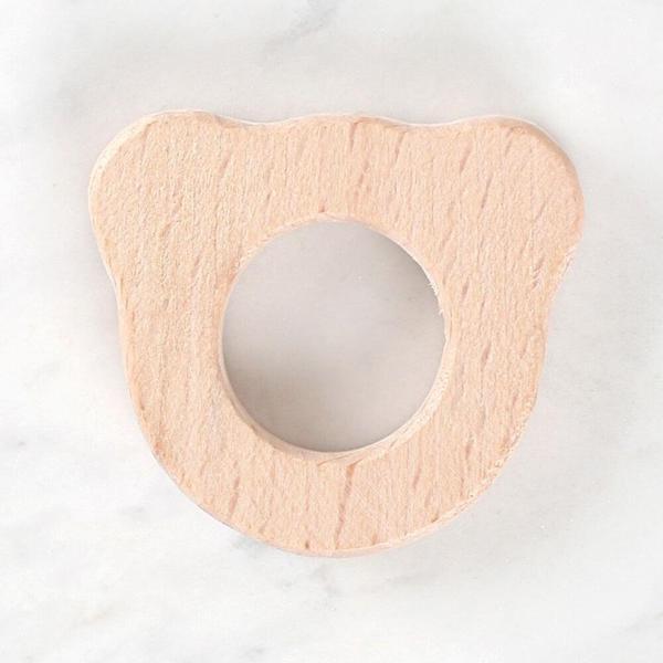 Loren Crafts Ayıcık Figürlü Organik Ahşap Diş Kaşı - Image 1