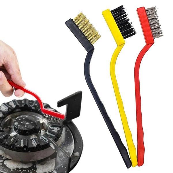 BUFFER®  3 lü Detaylı Temizlik Bakır,Demir ve Sert Plastik Tel Fırça - Image 1