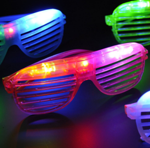 Led Işıklı Renkli Panjur Gözlük 12 Adet - Image 1